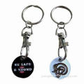 Trolley Coin Keychain for Replacing Real Coins in Supermarkets, Customized Colors are Welcome